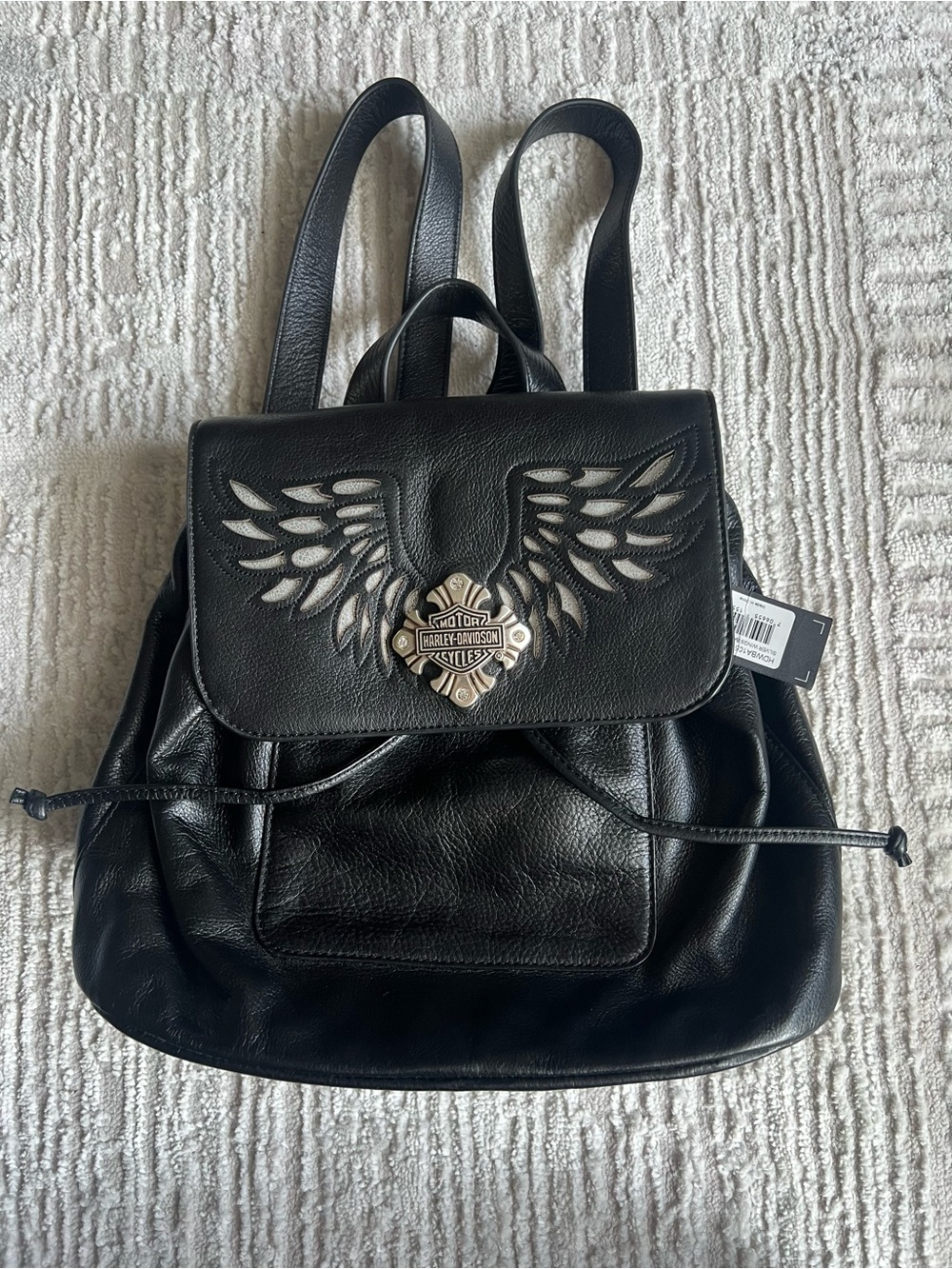 Harley-Davidson Black Winged Leather mini Backpack